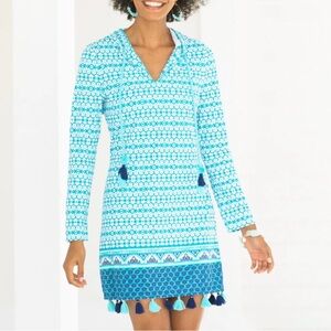 CABANA LIFE Aruba Blues Hooded Cover Up Size S UPF 50+